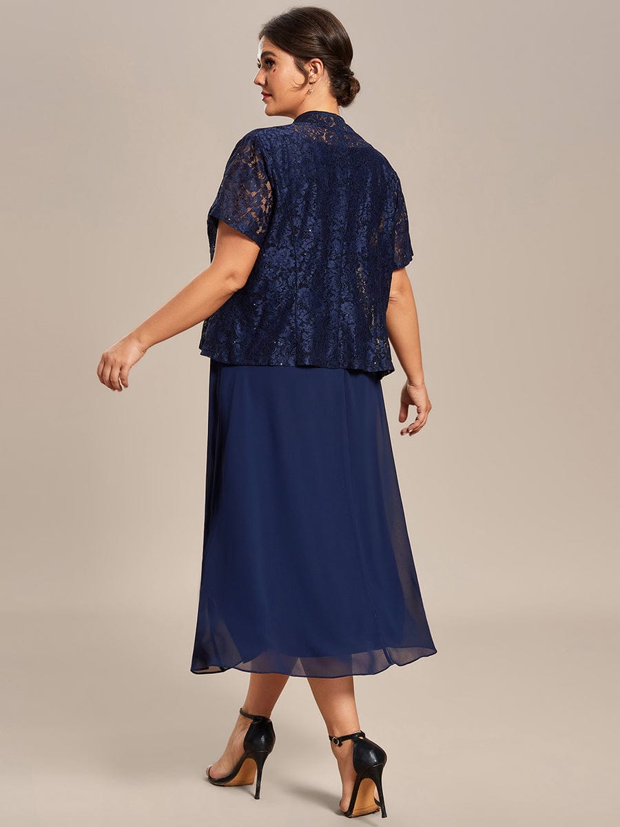 Robe Mère De La Mariée mousseline Encolure carrée dentelle de grande taille #Couleur_Bordeaux Robe Mère De La Mariée mousseline Encolure carrée dentelle de grande taille
