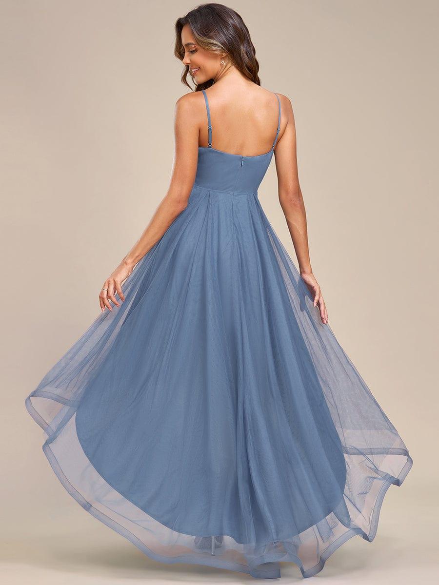 Robe de bal chic et élégante sans manches Ourlet haute basse #Couleur_Rose Robe de bal chic et élégante sans manches Ourlet haute basse