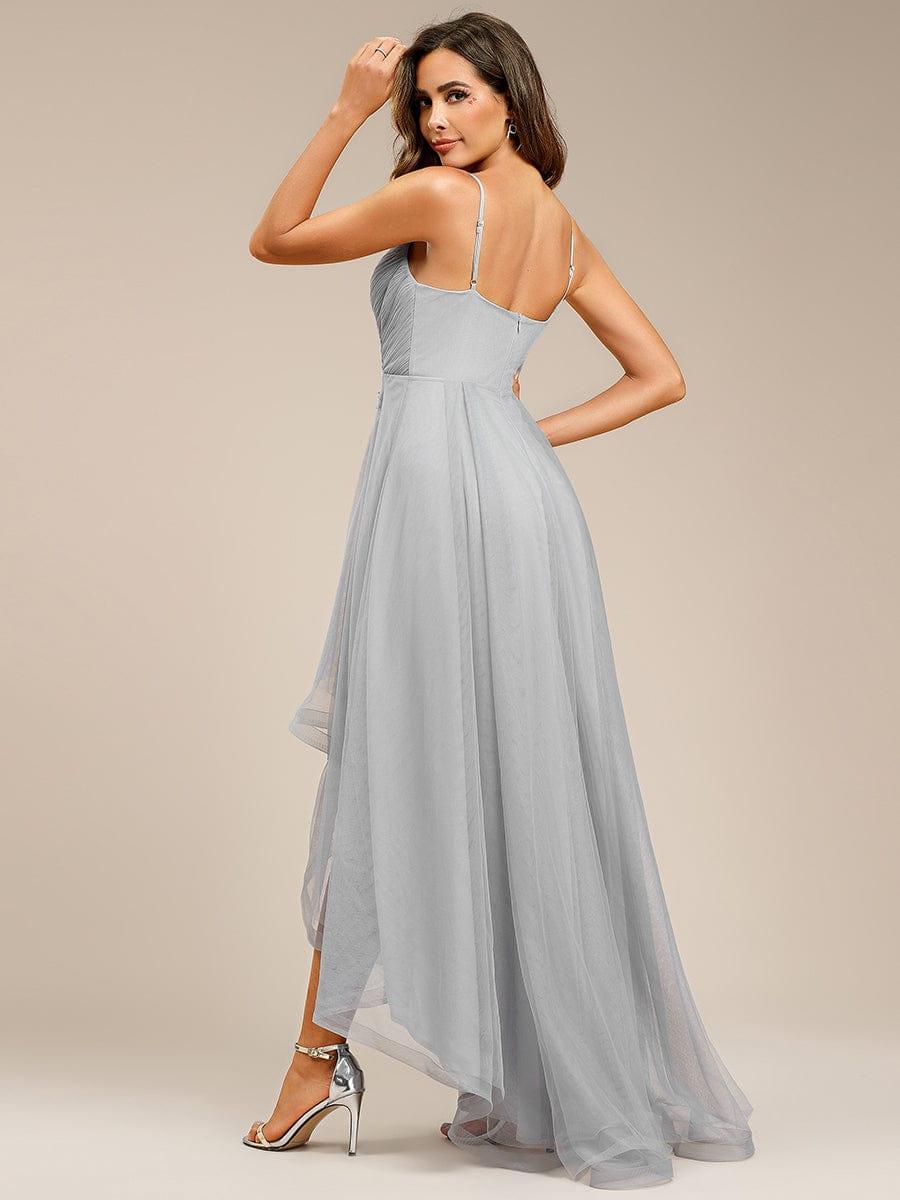 Robe de bal chic et élégante sans manches Ourlet haute basse #Couleur_Rose Robe de bal chic et élégante sans manches Ourlet haute basse