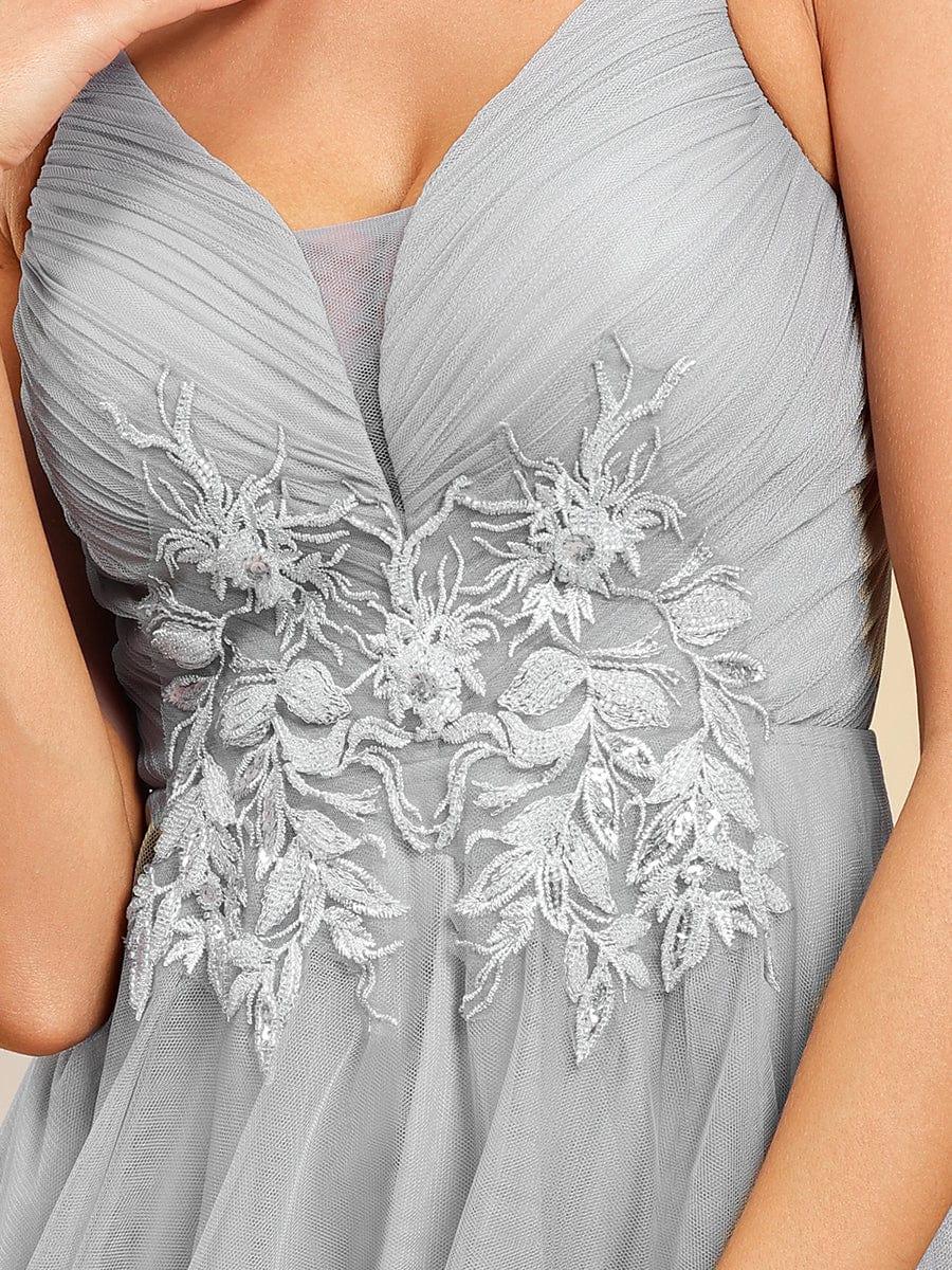 Robe de bal chic et élégante sans manches Ourlet haute basse #Couleur_Rose Robe de bal chic et élégante sans manches Ourlet haute basse