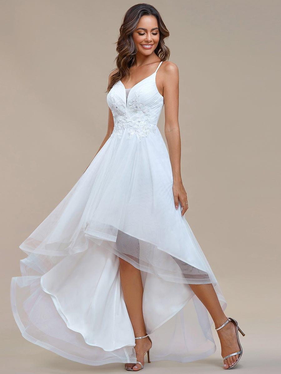 Robe de bal chic et élégante sans manches Ourlet haute basse #Couleur_Rose Robe de bal chic et élégante sans manches Ourlet haute basse