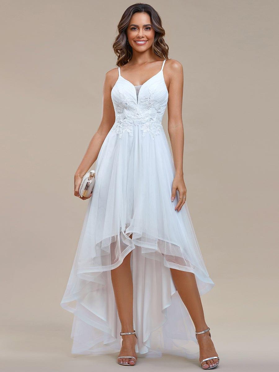 Robe de bal chic et élégante sans manches Ourlet haute basse #Couleur_Rose Robe de bal chic et élégante sans manches Ourlet haute basse