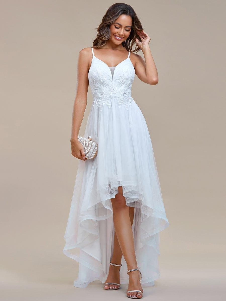 Robe de bal chic et élégante sans manches Ourlet haute basse #Couleur_Rose Robe de bal chic et élégante sans manches Ourlet haute basse