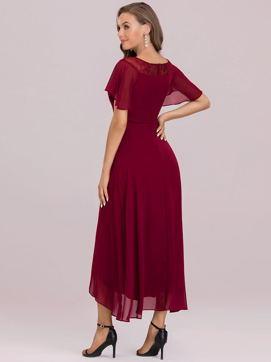 Taille personnalisée Robe de Loisirs Mi-Longue Trapèze à Col Bateau avec Taille Haute #Couleur_Rose Taille personnalisée Robe de soirée Mi-Longue Trapèze à Col avec Taille Haute