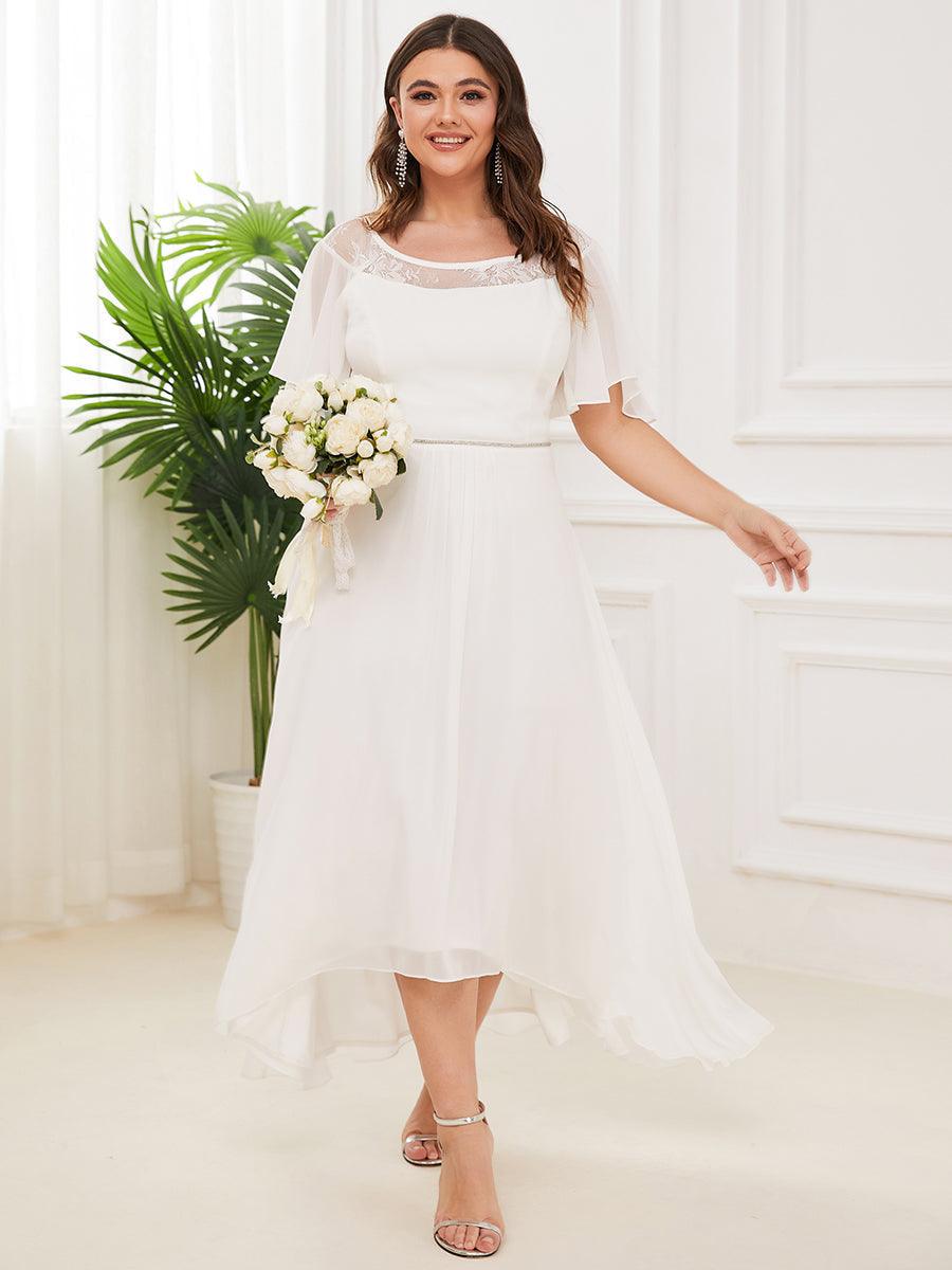 Robe mi-longue trapèze décontractée à encolure bateau pour femmes de grande taille avec ourlets asymétriques #Couleur_Marine Fume Robe mi-longue trapèze décontractée à encolure bateau pour femmes de grande taille avec ourlets asymétriques