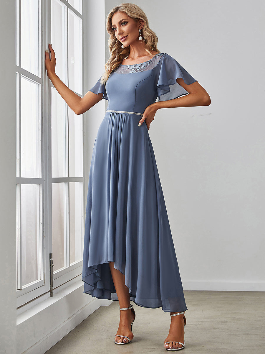 Taille personnalisée Robe de Loisirs Mi-Longue Trapèze à Col Bateau avec Taille Haute #Couleur_Rose Taille personnalisée Robe de soirée Mi-Longue Trapèze à Col avec Taille Haute