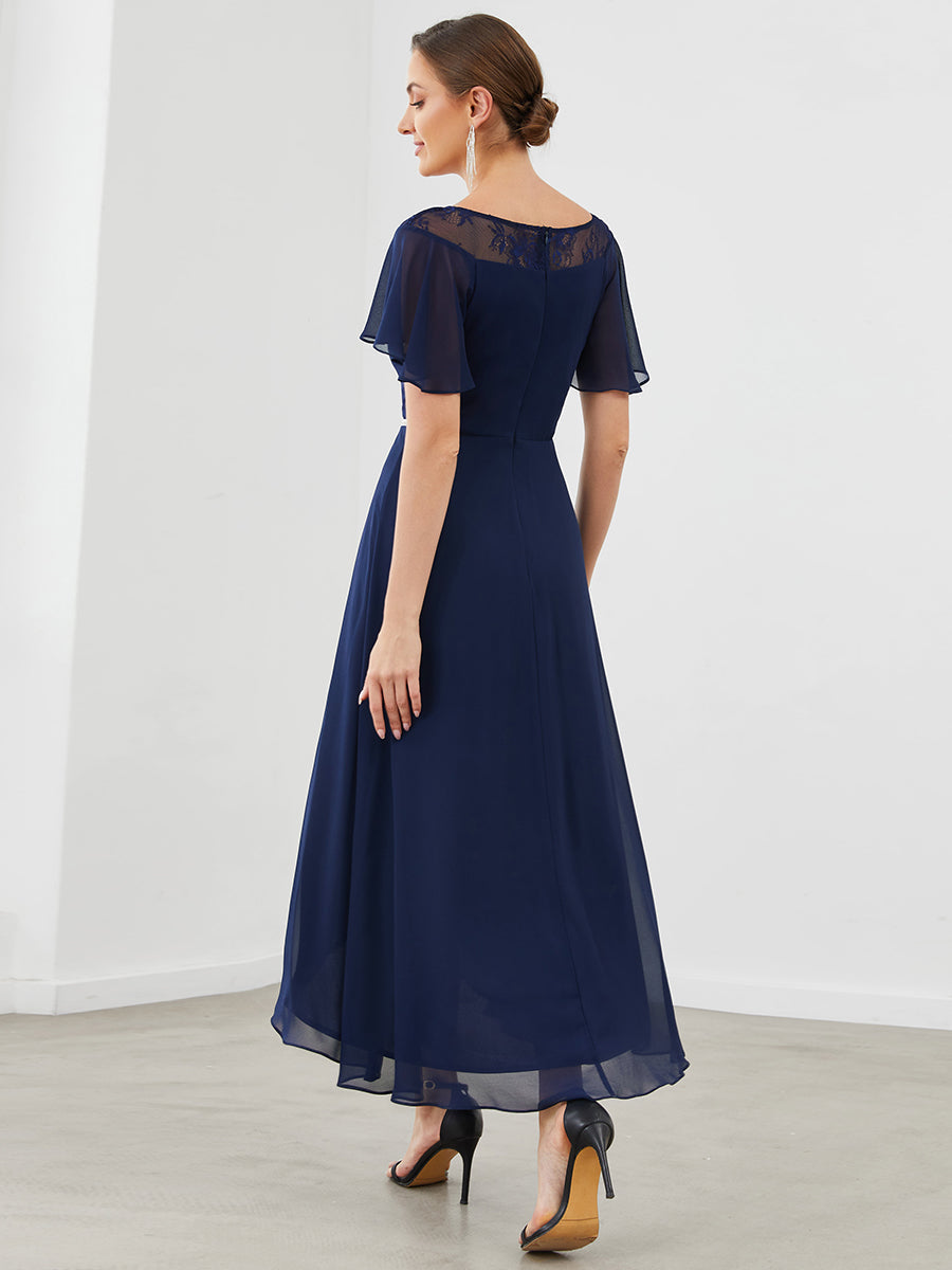 Taille personnalisée Robe de Loisirs Mi-Longue Trapèze à Col Bateau avec Taille Haute #Couleur_Rose Taille personnalisée Robe de soirée Mi-Longue Trapèze à Col avec Taille Haute