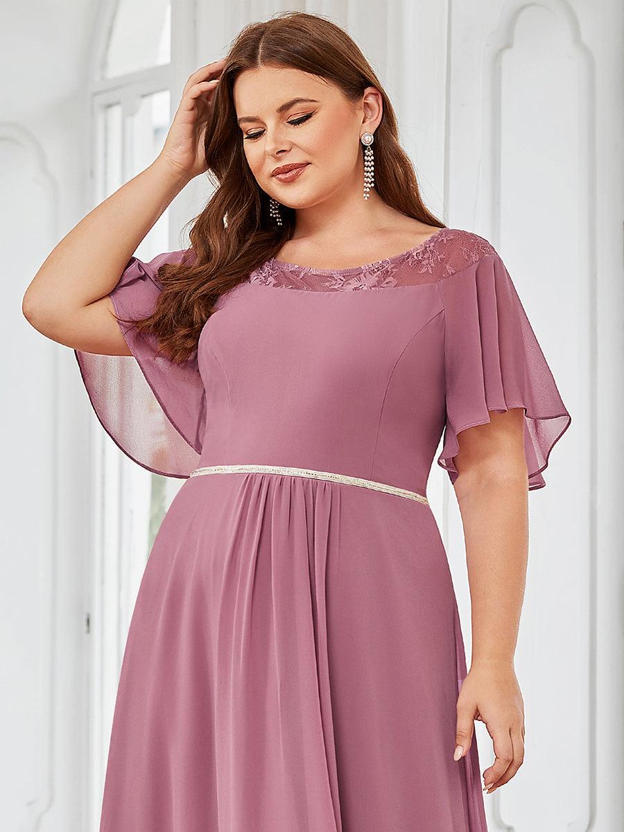 Robe mi-longue trapèze décontractée à encolure bateau pour femmes de grande taille avec ourlets asymétriques #Couleur_Marine Fume Robe mi-longue trapèze décontractée à encolure bateau pour femmes de grande taille avec ourlets asymétriques