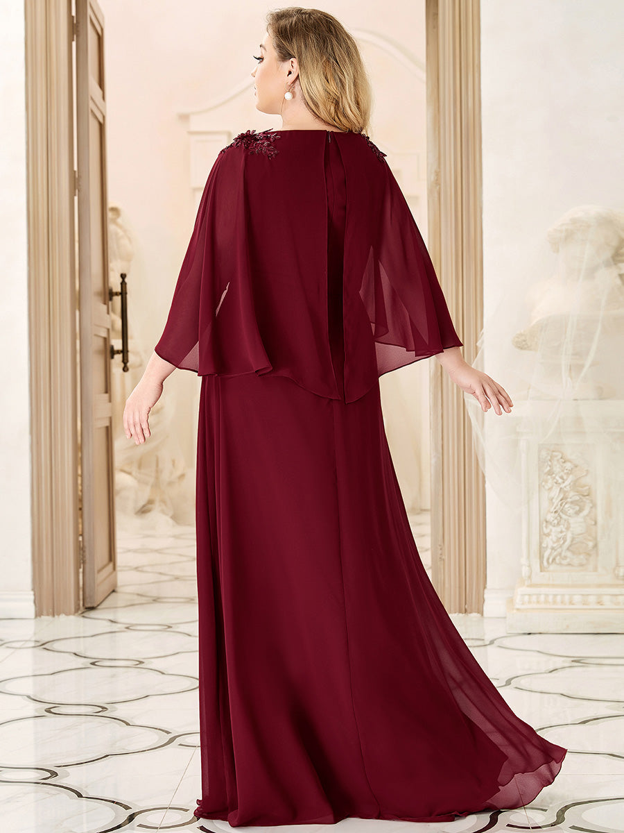 Taille personnalisée Robe de Demoiselle d'Honneur élégante en Mousseline #Couleur_Bordeaux Taille personnalisée Robe de Demoiselle d'Honneur élégante en Mousseline