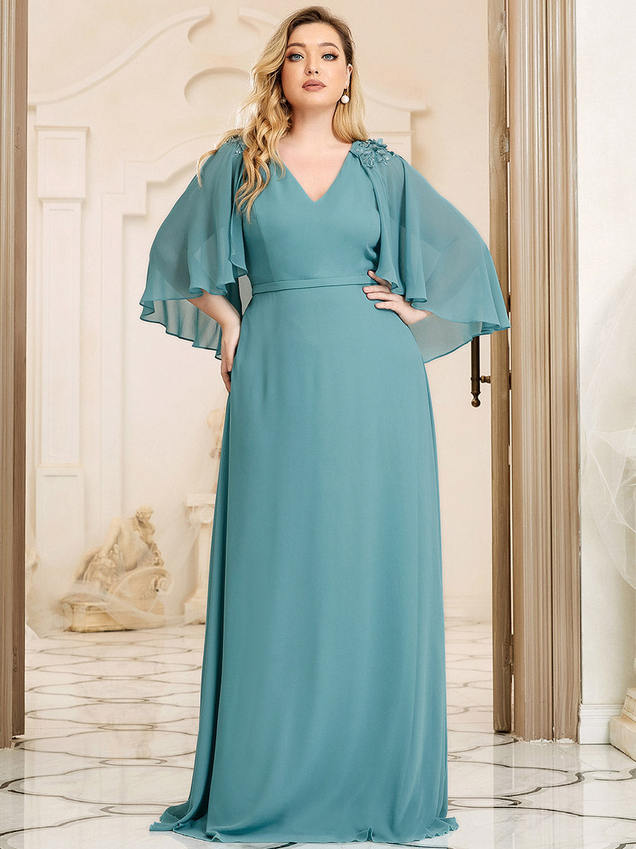 Taille personnalisée Robe de Demoiselle d'Honneur élégante en Mousseline #Couleur_Bordeaux Taille personnalisée Robe de Demoiselle d'Honneur élégante en Mousseline