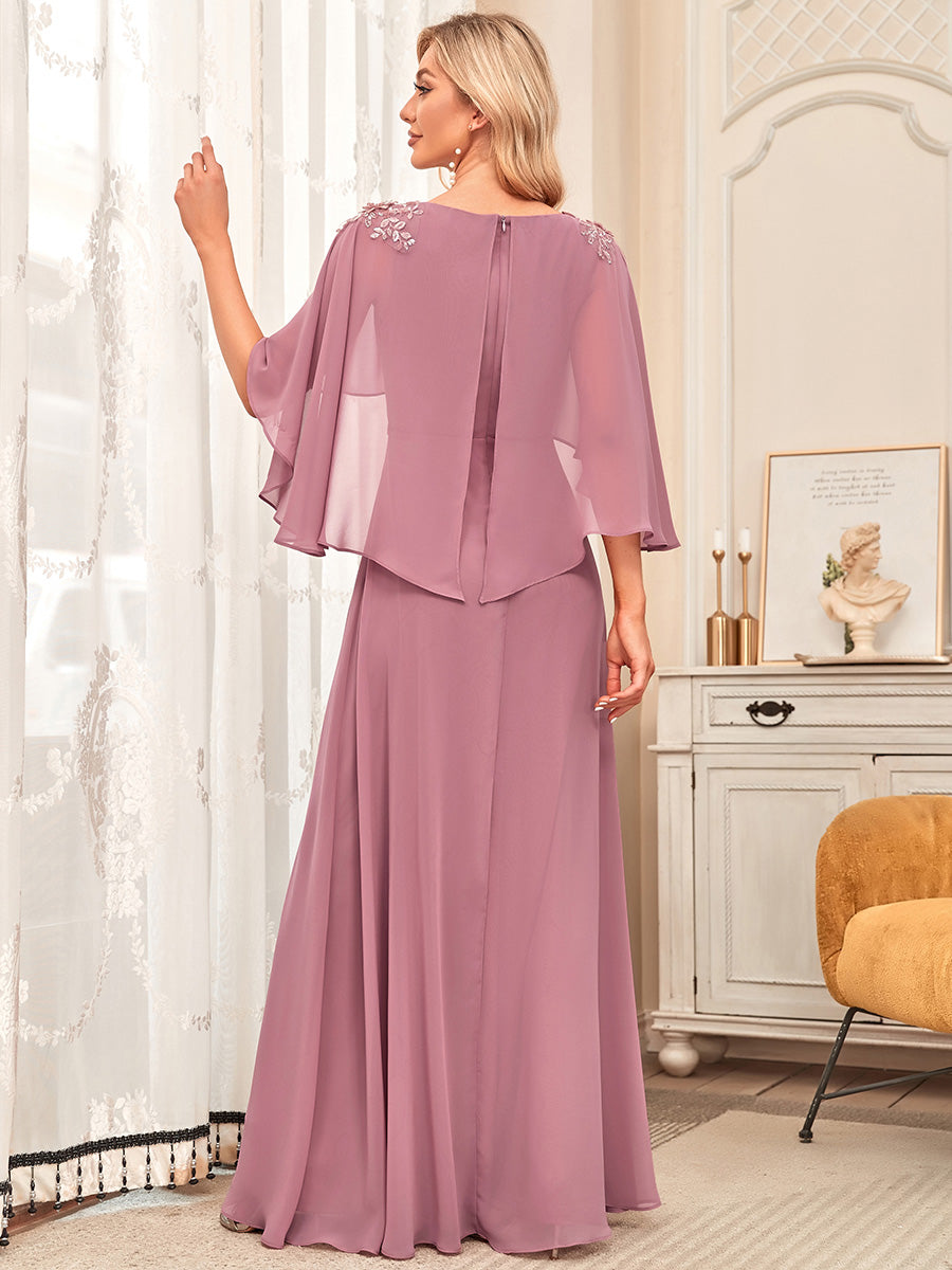 Taille personnalisée Robe de Demoiselle d'Honneur élégante en Mousseline #Couleur_Bordeaux Taille personnalisée Robe de Demoiselle d'Honneur élégante en Mousseline