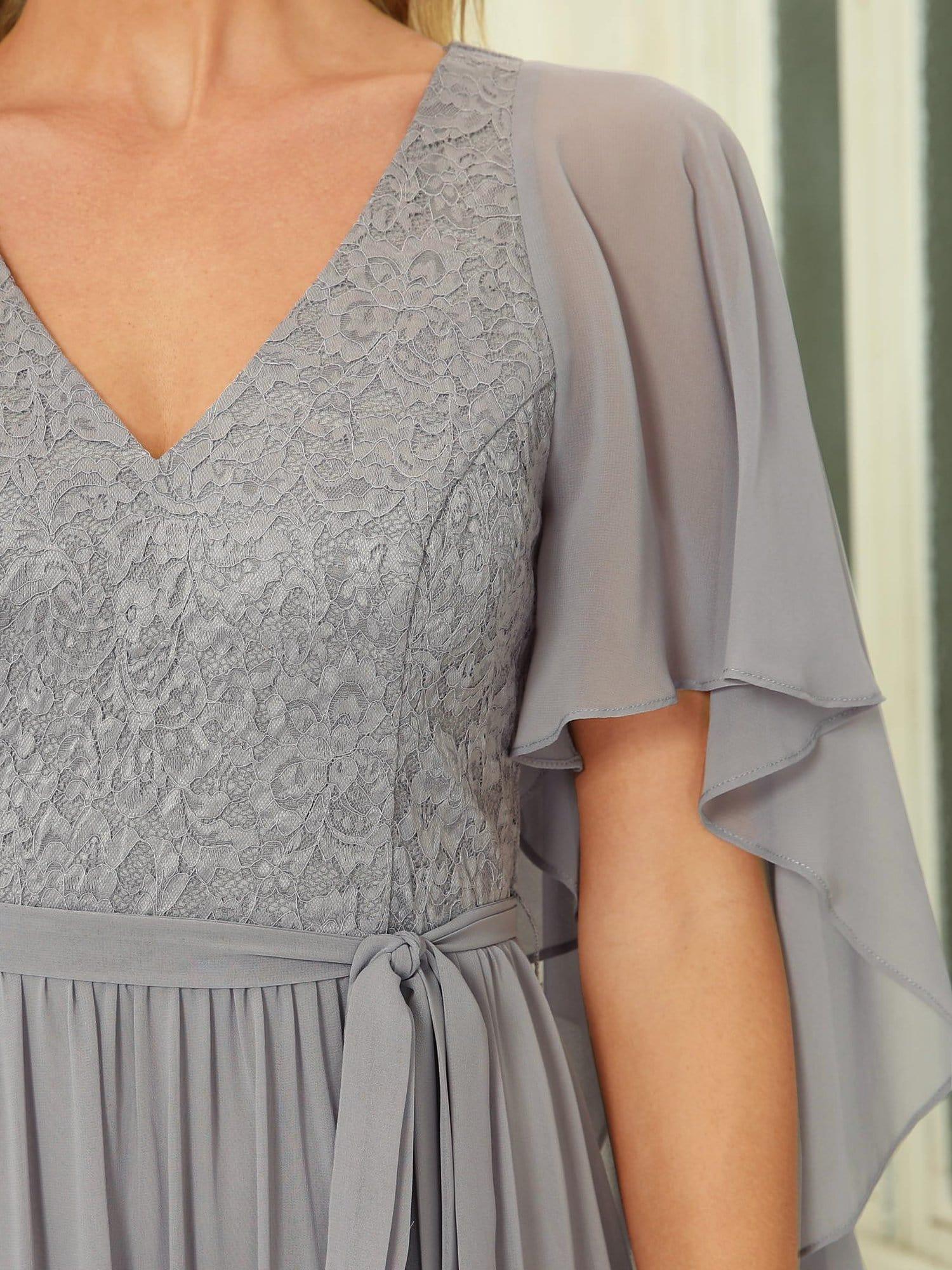 Taille personnalisée Robe de soirée élégante en mousseline à col en V profond #Couleur_Bordeaux Taille personnalisée Robe de soirée élégante en mousseline à col en V profond
