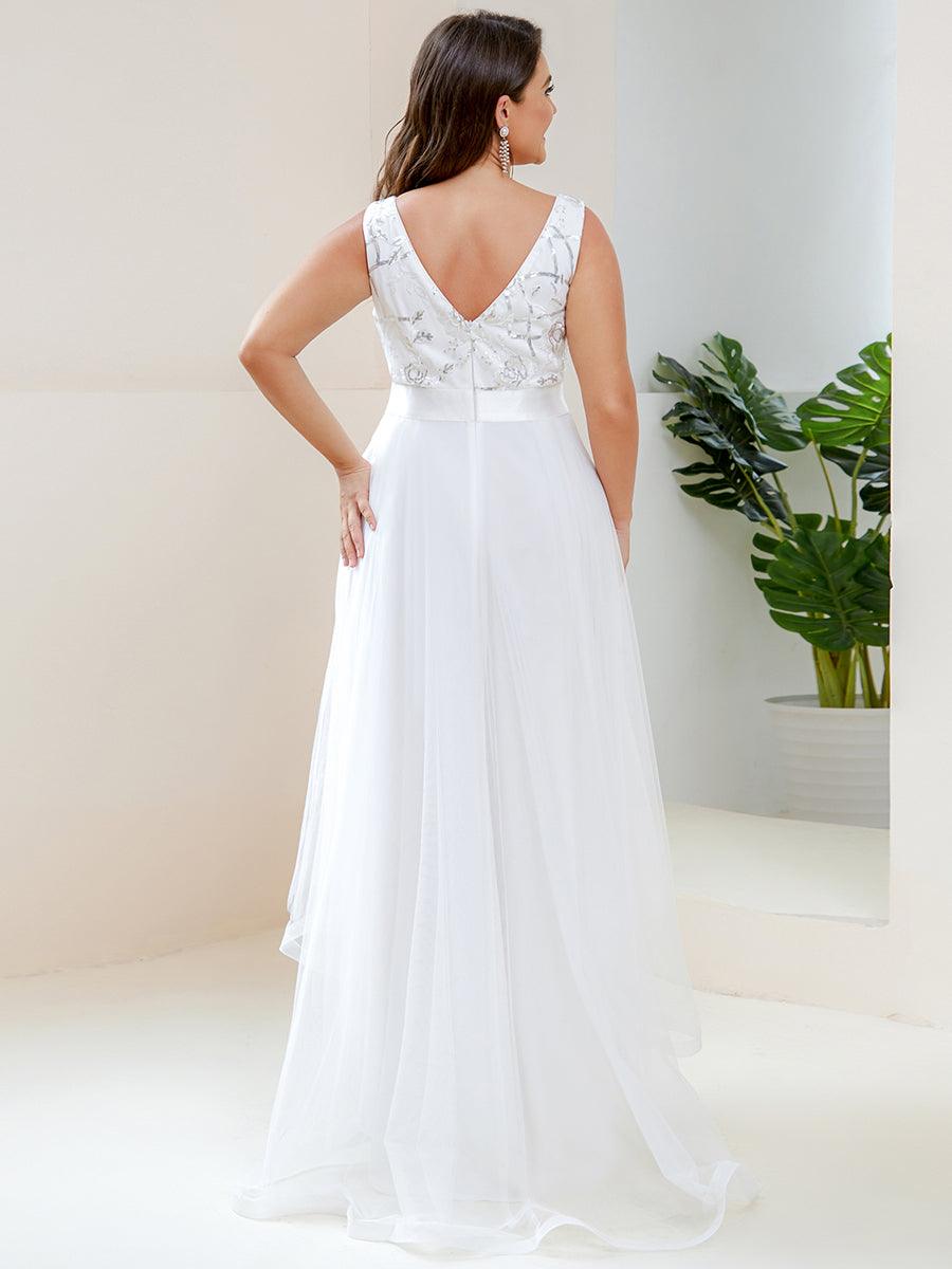 Taille personnalisée Robes de bal Tulle Paillettes High Low Asymétrique #Couleur_Bleu Marine Taille personnalisée Robes de bal Tulle Paillettes High Low Asymétrique