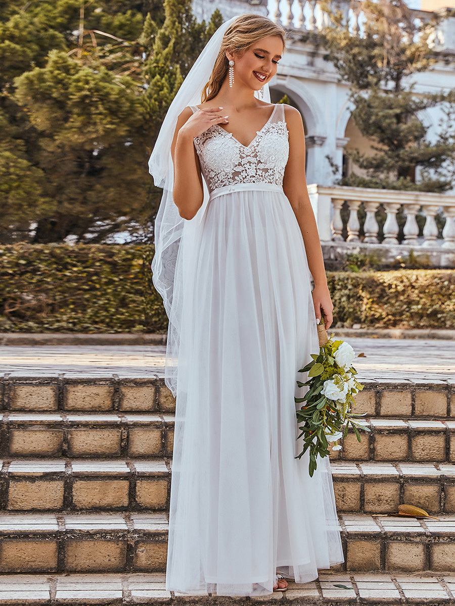 Taille personnalisée Robe Demoiselle d'Honneur Longue en Dentelle Florale #Couleur_Bleu Fume Taille personnalisée Robe Demoiselle d'Honneur Longue en Dentelle Florale