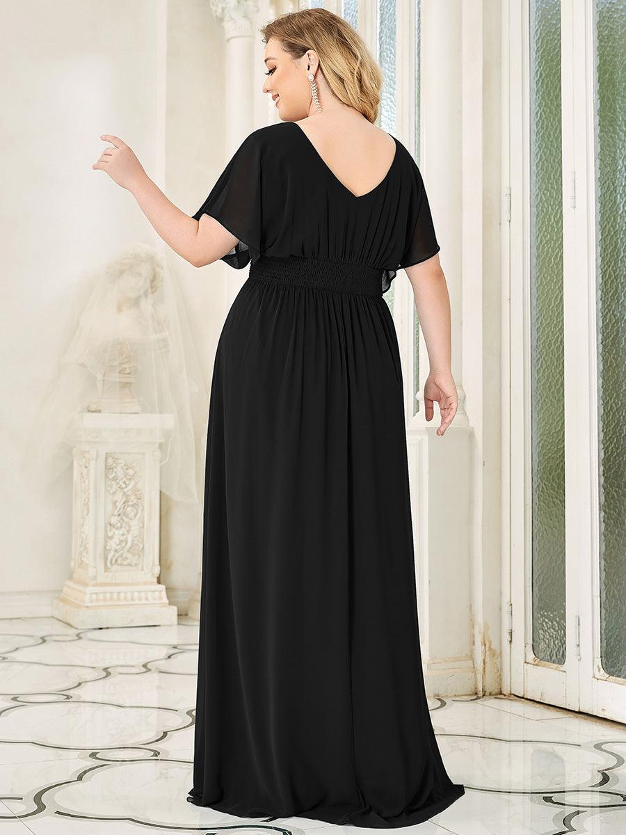 Taille personnalisée Robe de soirée Mousseline taille empire pour femmes #Couleur_Vert Fonce Taille personnalisée Robe de soirée Mousseline taille empire pour femmes