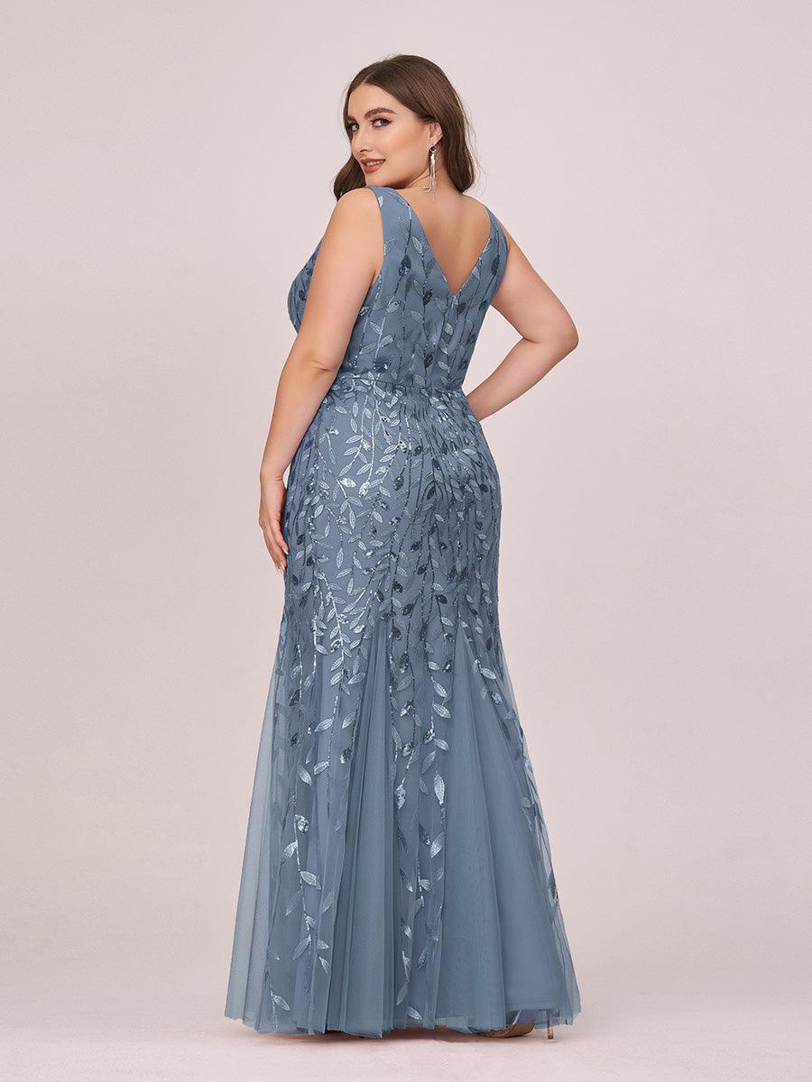 Taille personnalisée Robe de soirée Longue Sexy en sequins col en V pour femmes #Couleur_Blanc Taille personnalisée Robe de soirée Longue Sexy en sequins col en V pour femmes