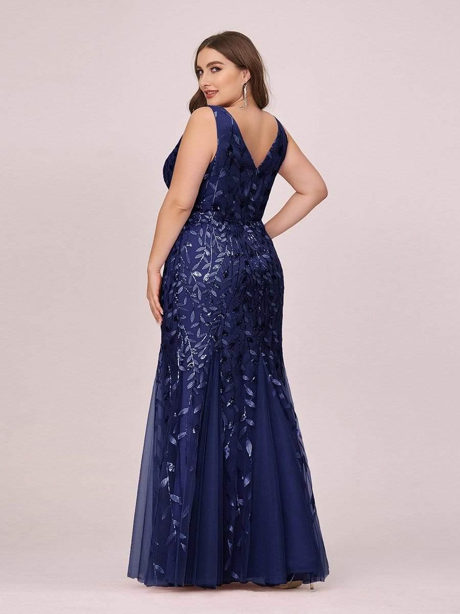 Taille personnalisée Robe de soirée Longue Sexy en sequins col en V pour femmes #Couleur_Blanc Taille personnalisée Robe de soirée Longue Sexy en sequins col en V pour femmes