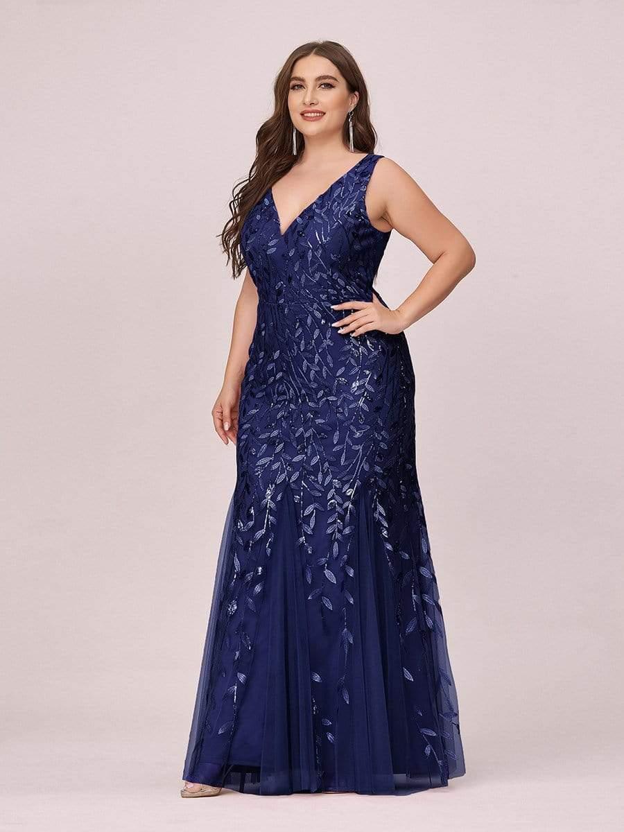 Taille personnalisée Robe de soirée Longue Sexy en sequins col en V pour femmes #Couleur_Blanc Taille personnalisée Robe de soirée Longue Sexy en sequins col en V pour femmes
