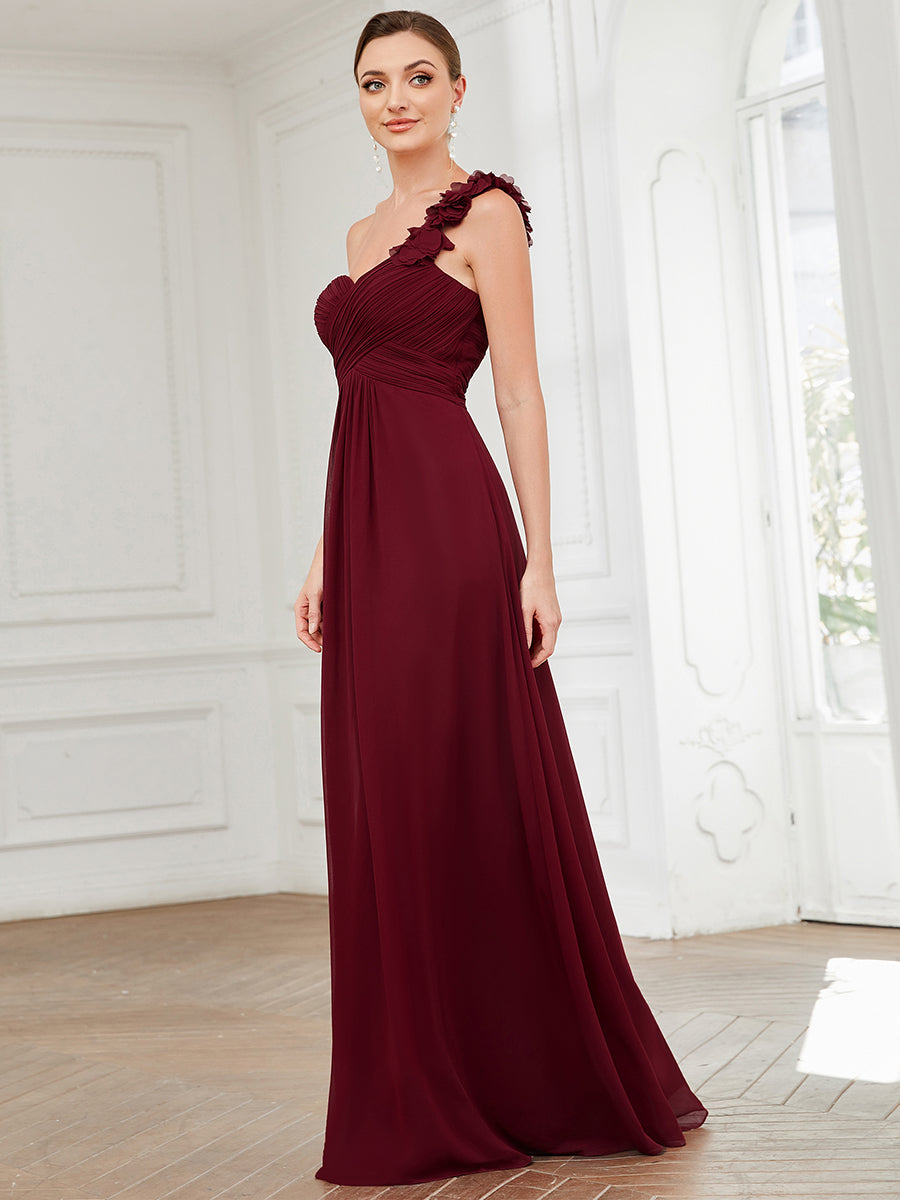 Taille personnalisée Robes de Demoiselle d'Honneur à Une épaule pour Femmes #Couleur_Rose Taille personnalisée Robes de Demoiselle d'Honneur à Une épaule pour Femmes