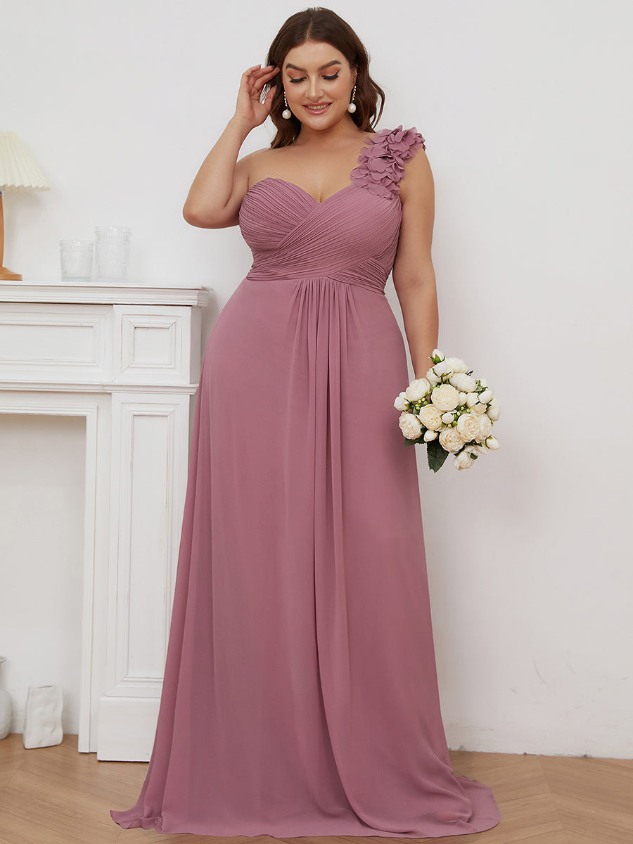 Taille personnalisée Robes de Demoiselle d'Honneur à Une épaule pour Femmes #Couleur_Rose Taille personnalisée Robes de Demoiselle d'Honneur à Une épaule pour Femmes
