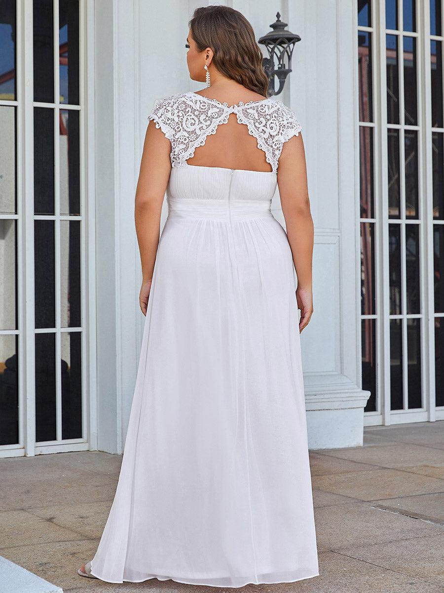 Robe mariage invitée élégante et flatteuse de grande taille #Couleur_Blanc