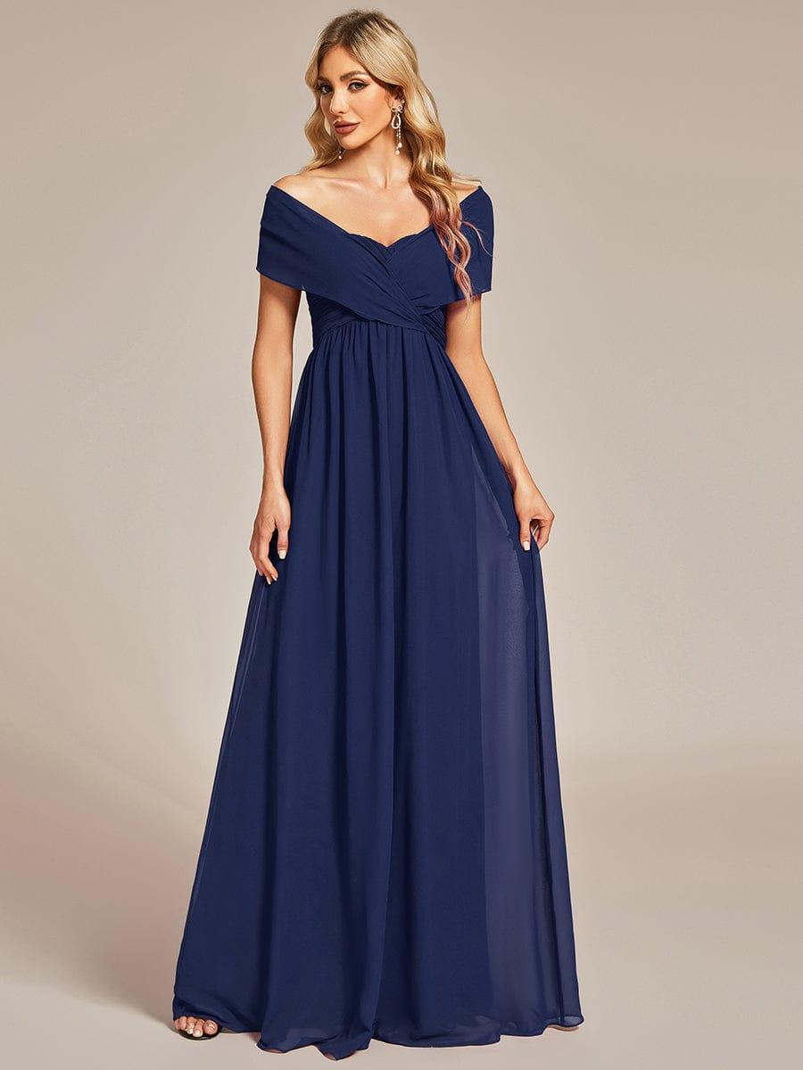Robe demoiselle d'honneur multi-positions froncée en mousseline #Couleur_Bordeaux Robe demoiselle d'honneur multi-positions froncée en mousseline