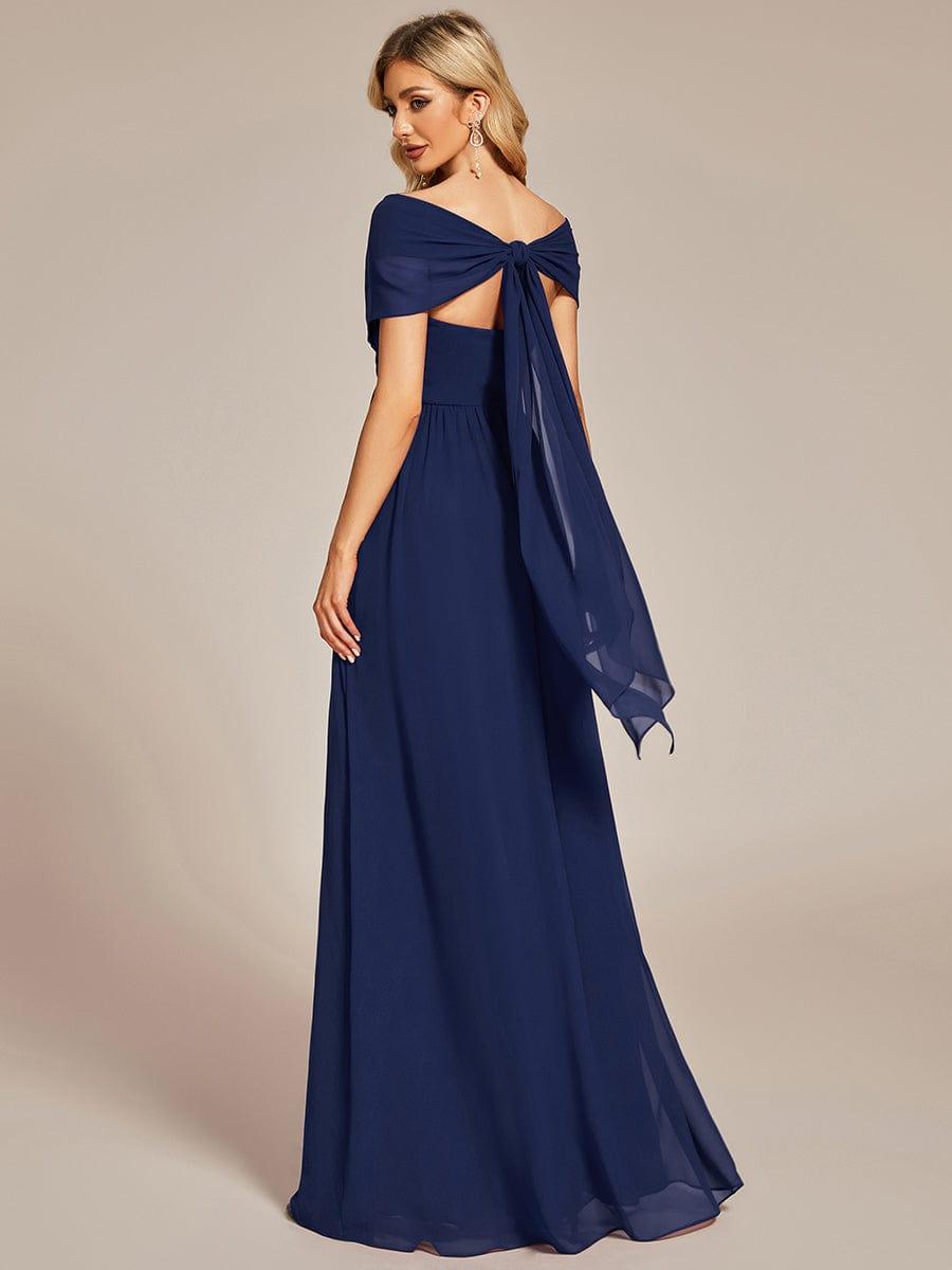 Robe demoiselle d'honneur multi-positions froncée en mousseline #Couleur_Bordeaux Robe demoiselle d'honneur multi-positions froncée en mousseline