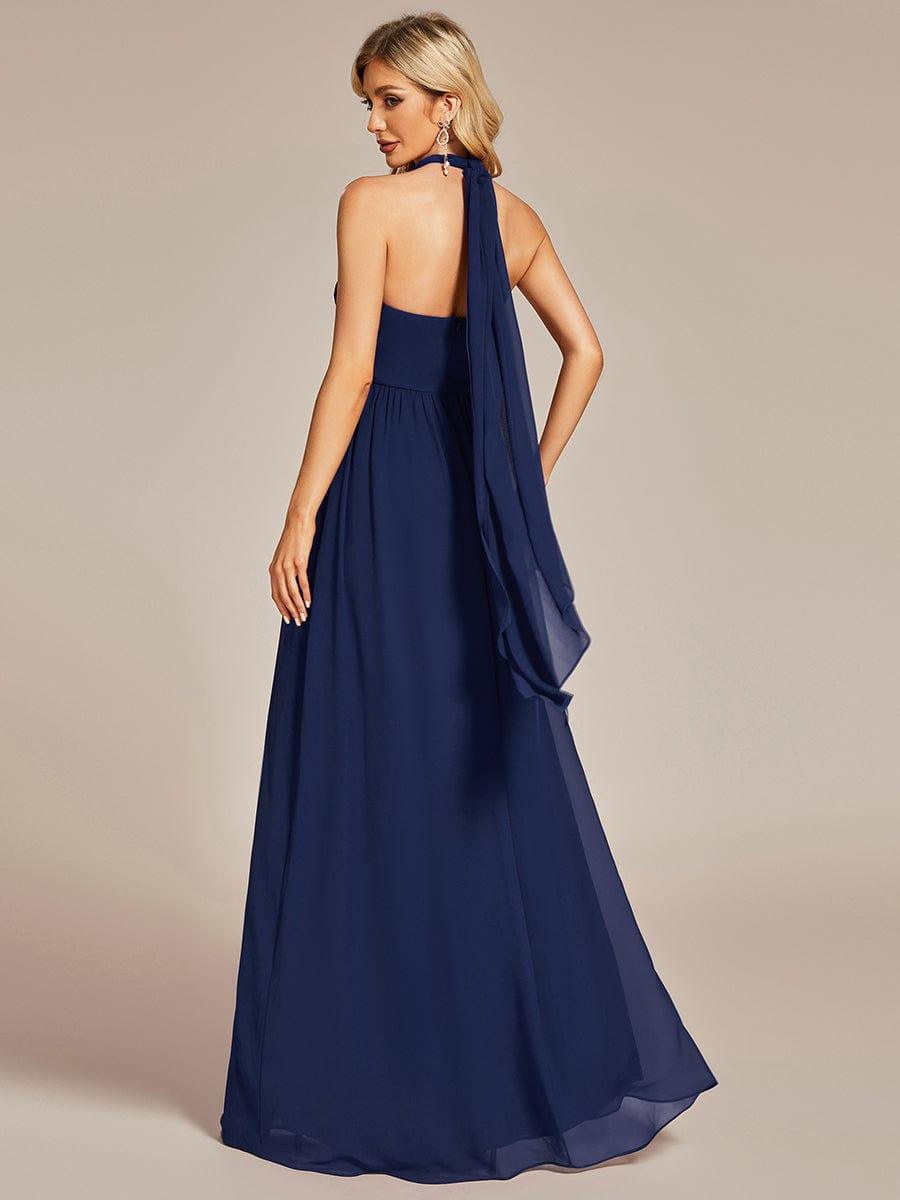 Robe demoiselle d'honneur multi-positions froncée en mousseline #Couleur_Bordeaux Robe demoiselle d'honneur multi-positions froncée en mousseline