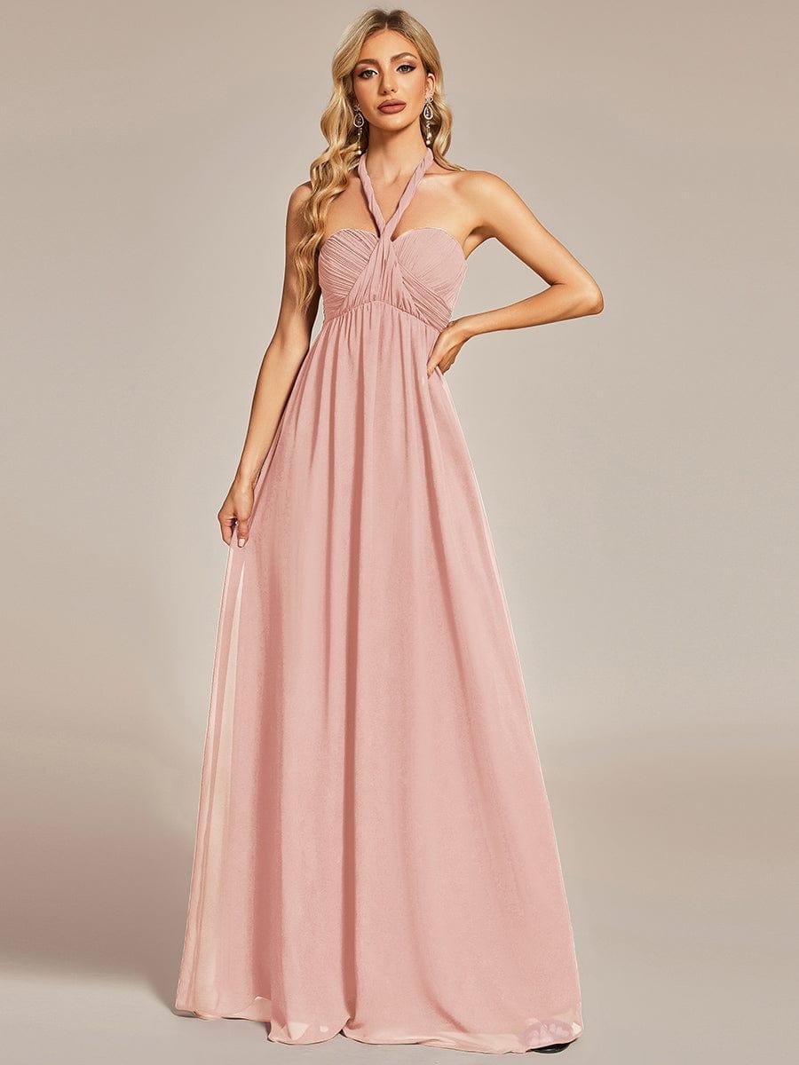 Robe demoiselle d'honneur multi-positions froncée en mousseline #Couleur_Bordeaux Robe demoiselle d'honneur multi-positions froncée en mousseline
