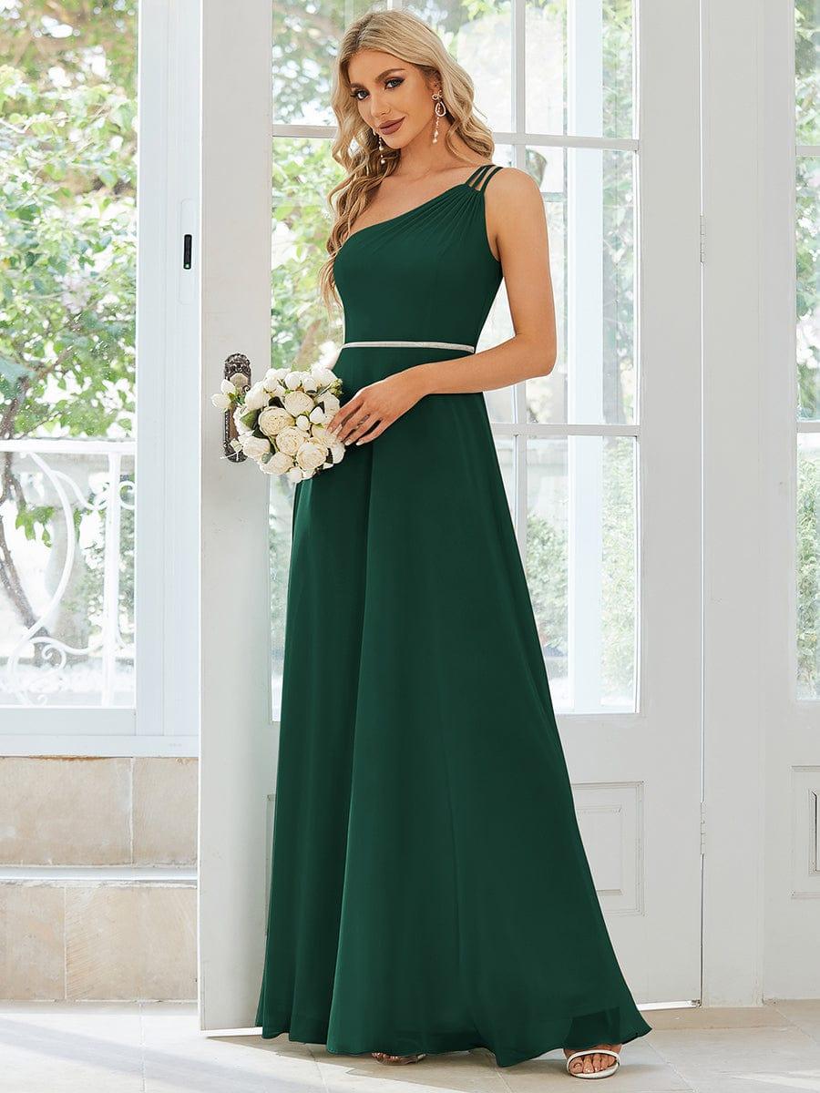 Robe demoiselle d'honneur fluide mousseline Epaule avec Bretelle Fines #Couleur_Menthe Verte Robe demoiselle d'honneur fluide mousseline Epaule avec Bretelle Fines