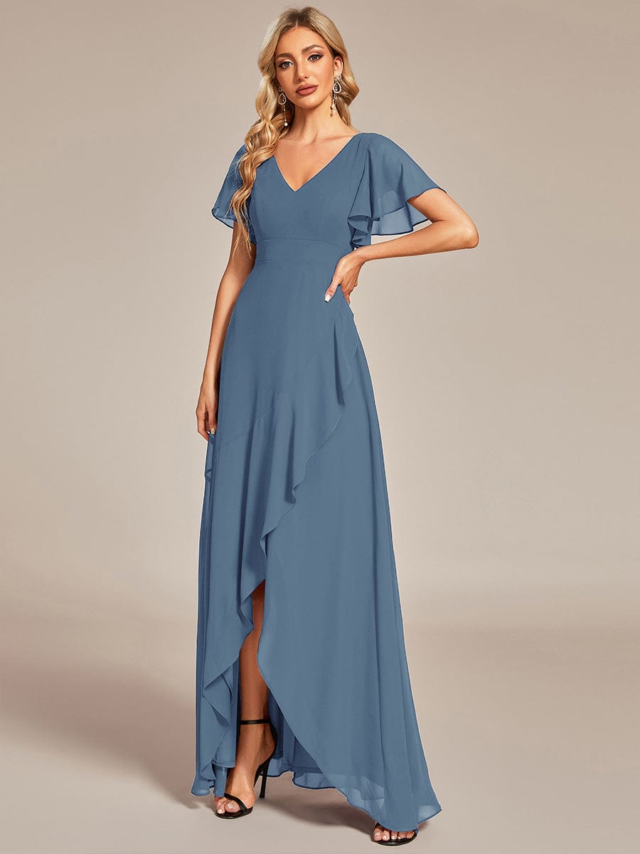 Taille personnalisée Robe demoiselle d'honneur Ourlet en feuille lotus Charmante #Couleur_Menthe Verte Taille personnalisée Robe demoiselle d'honneur Ourlet en feuille lotus Charmante