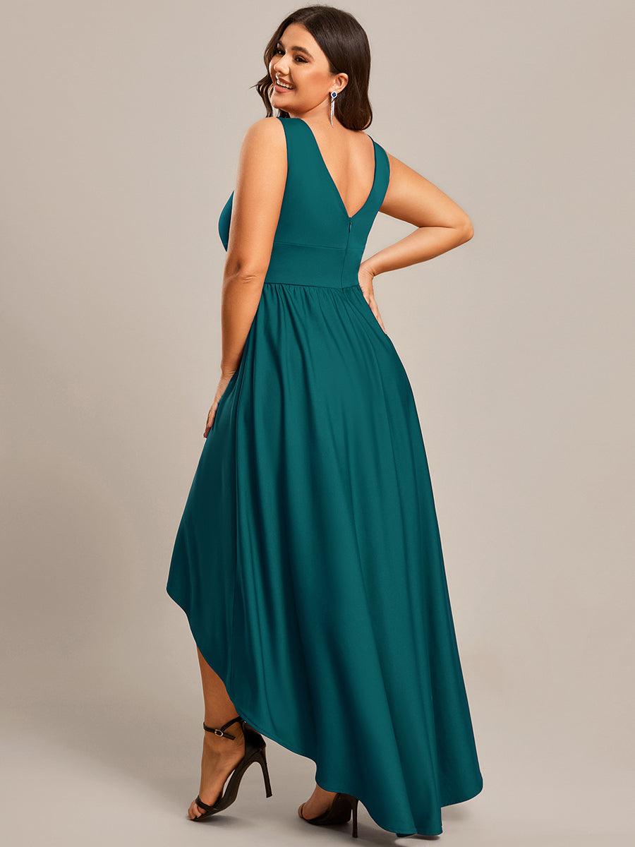 Robe mariage invitée élégante Taille Empire Sans Manches #Couleur_Bleu Saphir Robe mariage invitée élégante Taille Empire Sans Manches