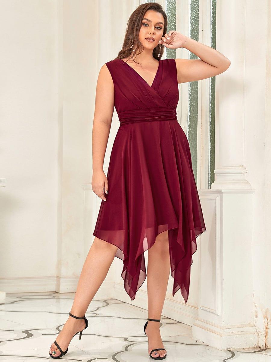 Taille Personnalisée Robe mariage invitée bohème en mousseline de soie col en V profond #Couleur_Menthe Verte Taille Personnalisée Robe mariage invitée bohème en mousseline de soie col en V profond