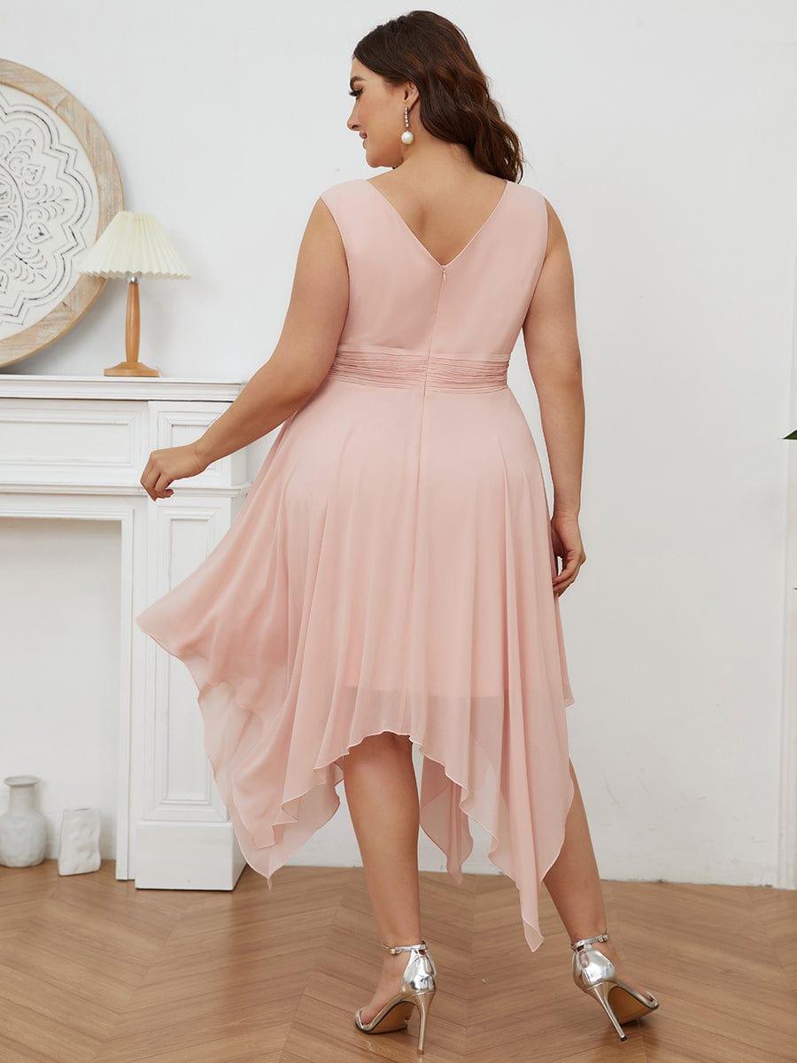 Taille Personnalisée Robe mariage invitée bohème en mousseline de soie col en V profond #Couleur_Menthe Verte Taille Personnalisée Robe mariage invitée bohème en mousseline de soie col en V profond