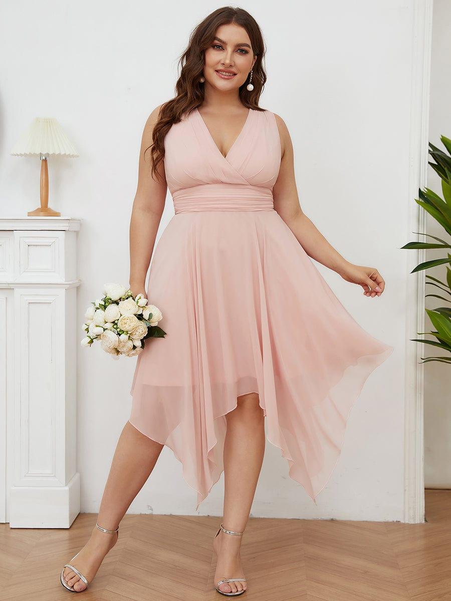 Taille Personnalisée Robe mariage invitée bohème en mousseline de soie col en V profond #Couleur_Menthe Verte Taille Personnalisée Robe mariage invitée bohème en mousseline de soie col en V profond
