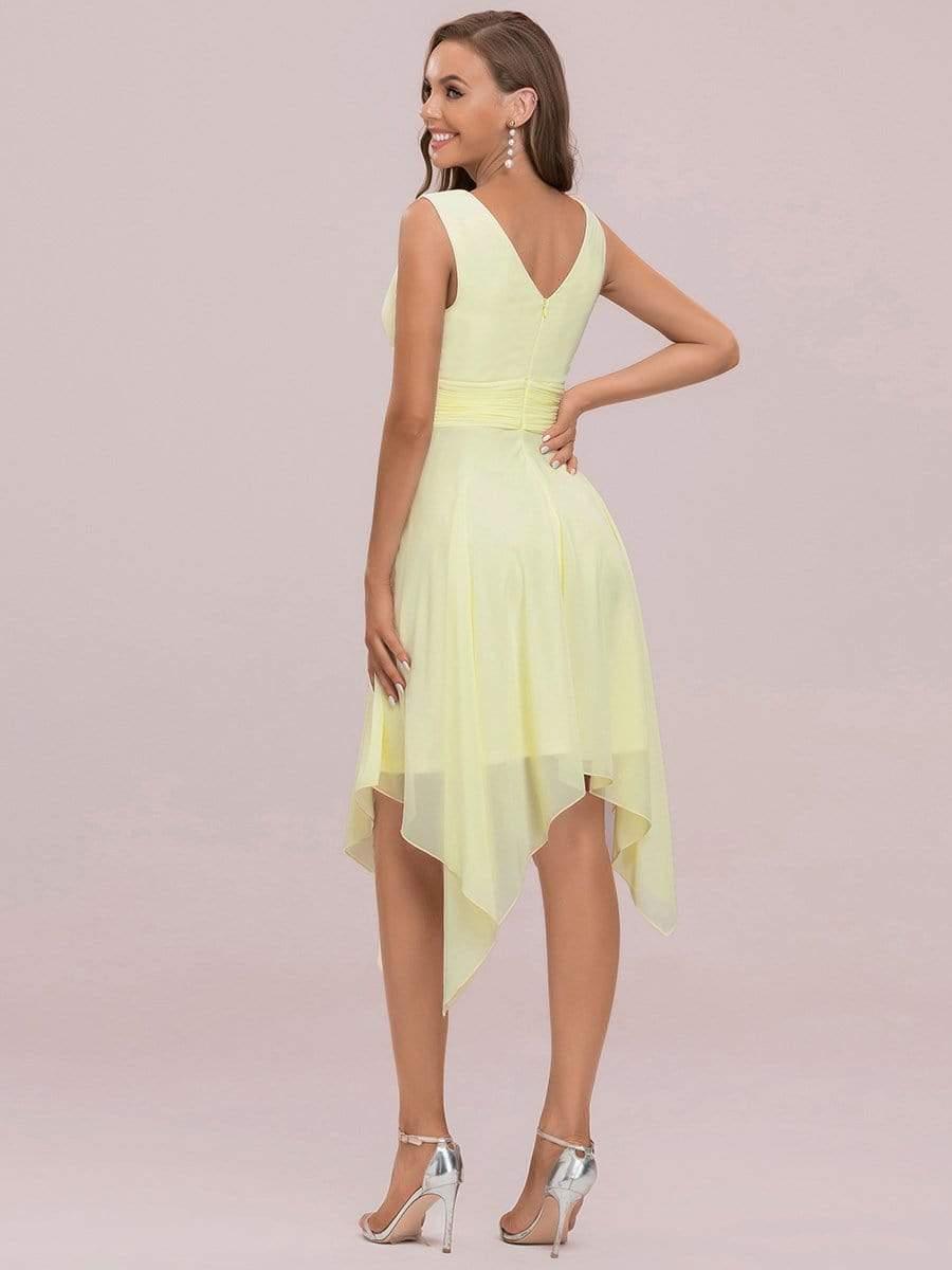 Taille Personnalisée Robe mariage invitée bohème en mousseline de soie col en V profond #Couleur_Menthe Verte Taille Personnalisée Robe mariage invitée bohème en mousseline de soie col en V profond