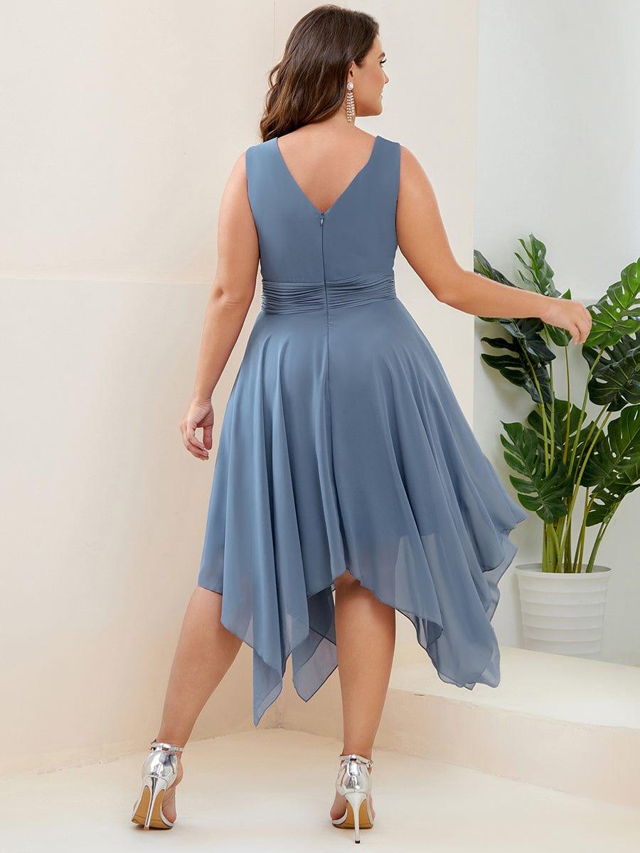 Taille Personnalisée Robe mariage invitée bohème en mousseline de soie col en V profond #Couleur_Menthe Verte Taille Personnalisée Robe mariage invitée bohème en mousseline de soie col en V profond