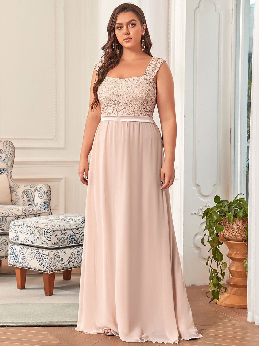 Taille personnalisée Robe de Demoiselle D'Honneur Trapèze Chiffon avec Corsage #Couleur_Blush Taille personnalisée Robe de Demoiselle D'Honneur Trapèze Chiffon avec Corsage