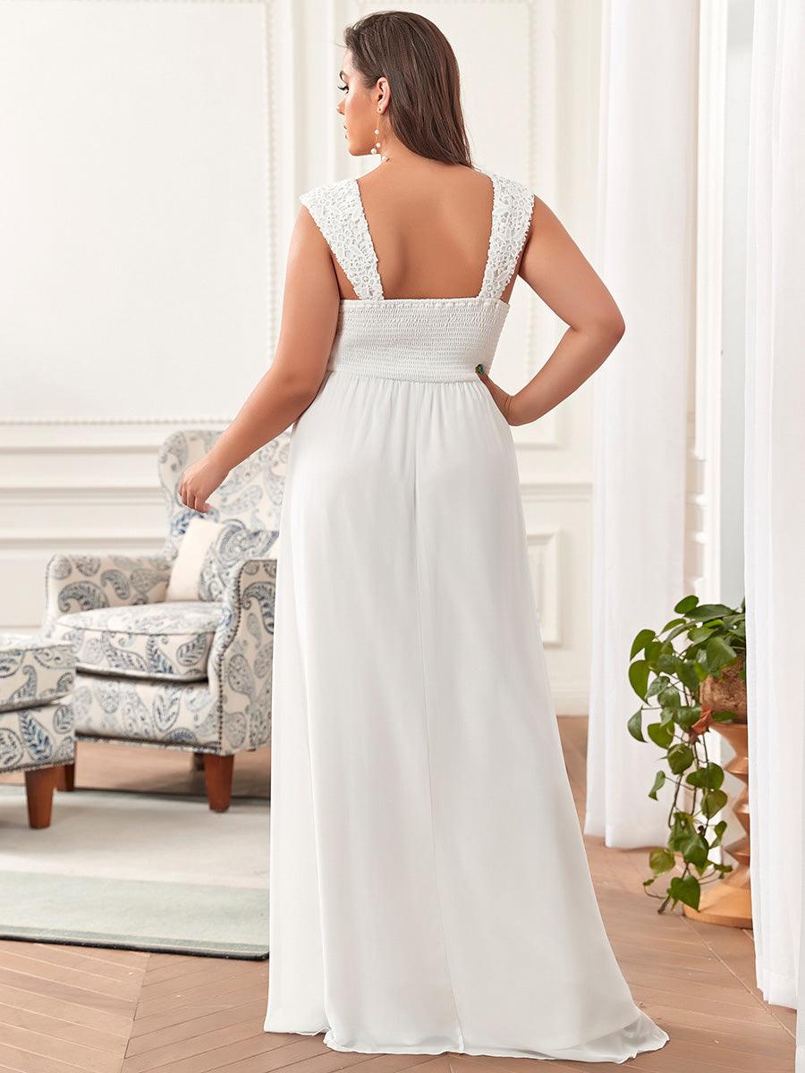 Robe de Demoiselle D'Honneur Trapèze Chiffon avec Corsage en Dentelle #Couleur_Blush Robe de Demoiselle D'Honneur Trapèze Chiffon avec Corsage en Dentelle