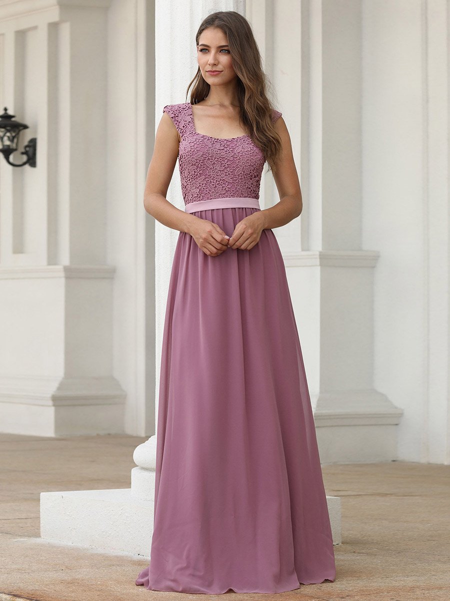 Taille personnalisée Robe de Demoiselle D'Honneur Trapèze Chiffon avec Corsage #Couleur_Blush Taille personnalisée Robe de Demoiselle D'Honneur Trapèze Chiffon avec Corsage