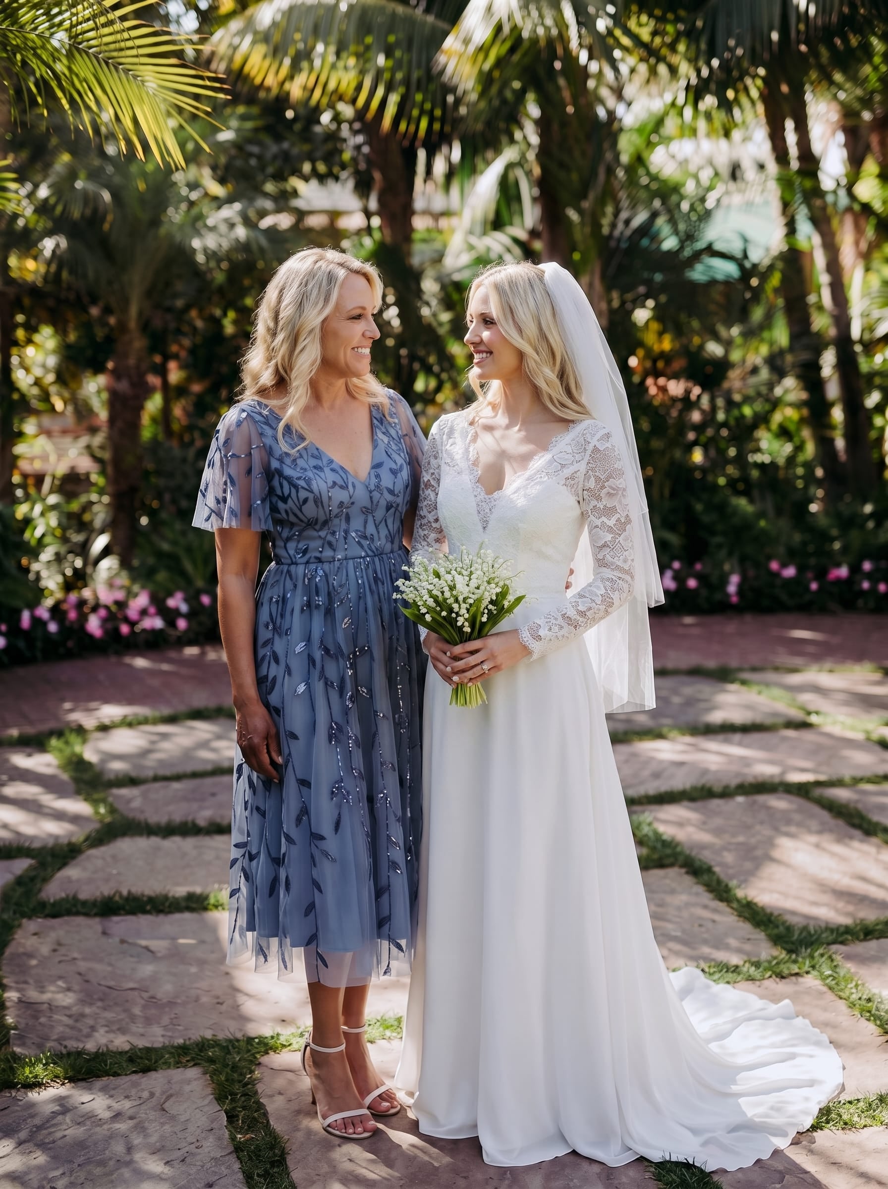 Robe d'invité de mariage formelle mi-longue à paillettes et feuilles à manches courtes #Couleur_Marine Fume