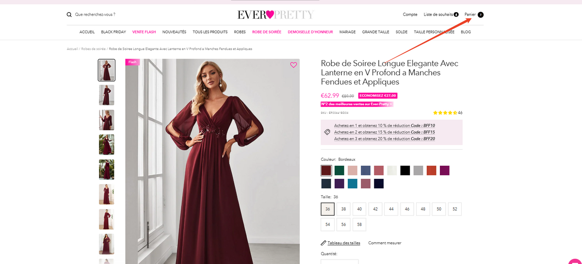 Tableau des Tailles de Robe et Mesures - Ever-Pretty FR