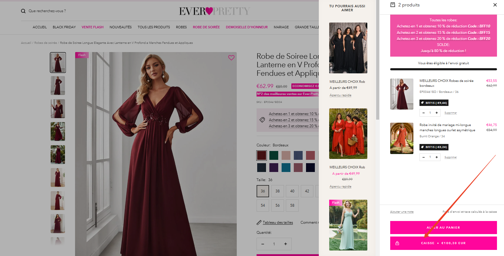 Tableau des Tailles de Robe et Mesures EverPretty FR