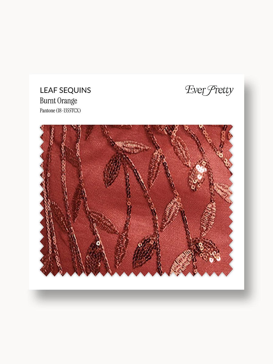 Ever-Pretty Échantillon de Sequins Feuille#Couleur_Burnt Orange