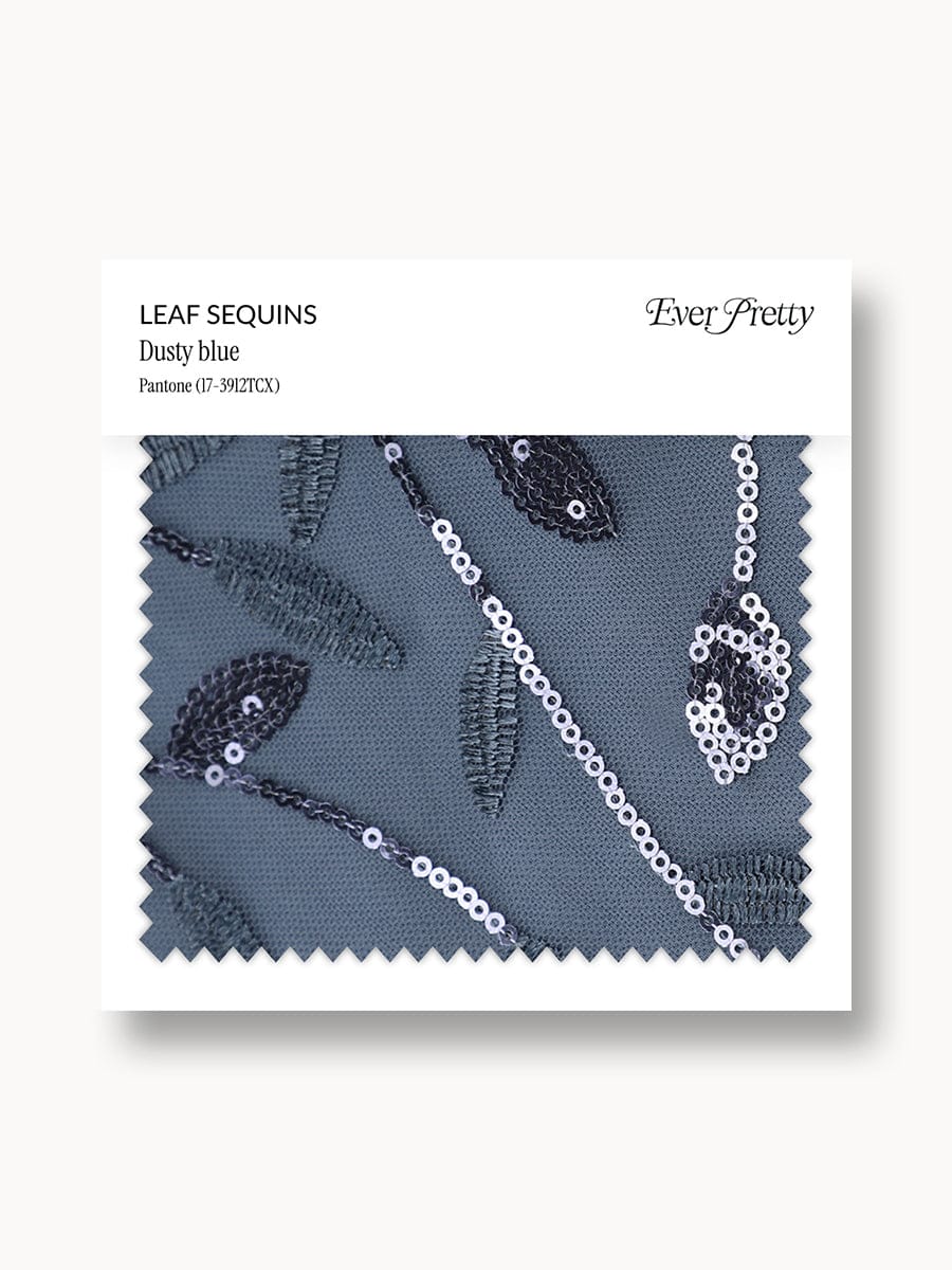 Ever-Pretty Échantillon de Sequins Feuille#Couleur_Marine Fume