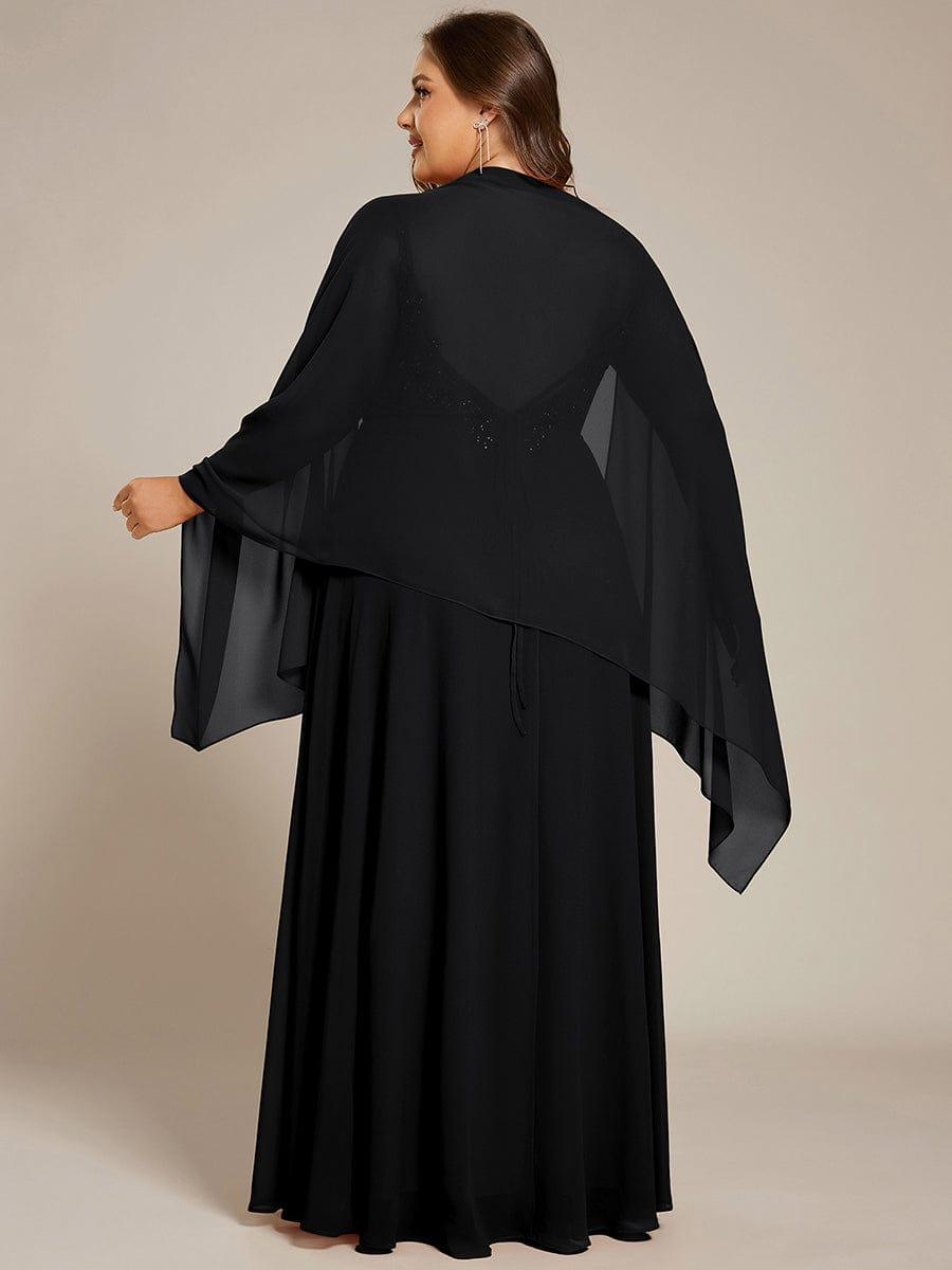 Châle en mousseline élégant pour femme pour une occasion spéciale #couleur_Noir
