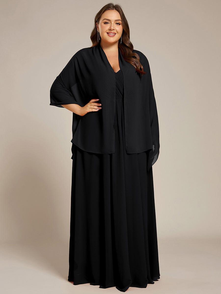 Châle en mousseline élégant pour femme pour une occasion spéciale #couleur_Noir