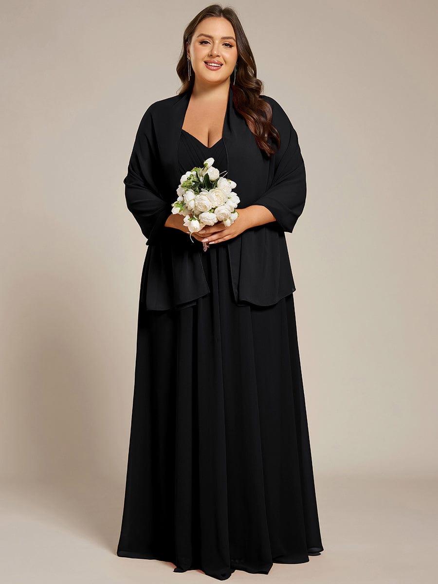 Châle en mousseline élégant pour femme pour une occasion spéciale #couleur_Noir