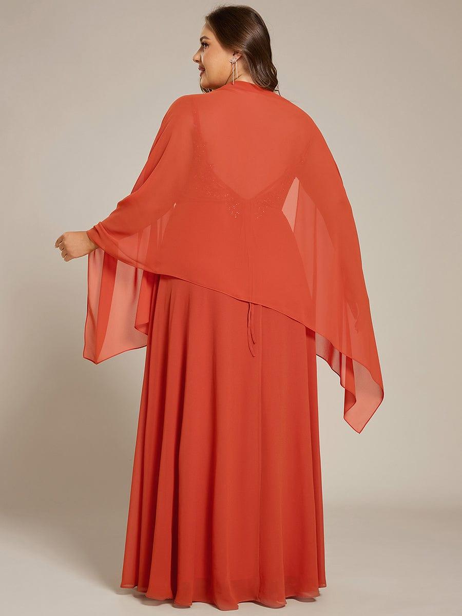 Châle en mousseline élégant pour femme pour une occasion spéciale #couleur_Orange Brûlée