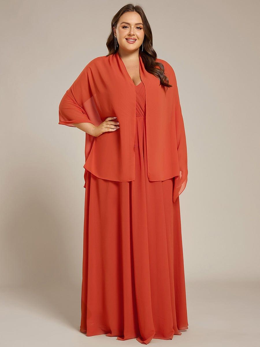 Châle en mousseline élégant pour femme pour une occasion spéciale #couleur_Orange Brûlée